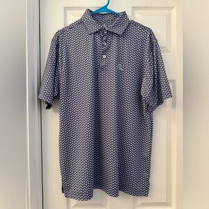 Rhoback “Dogs All Over” Navy Polo MENS